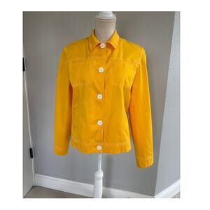 JONES NEW YORK Signature Jacket Bright Yellow Size M